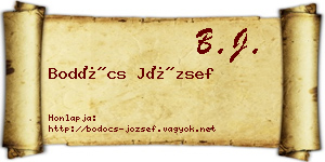 Bodócs József névjegykártya